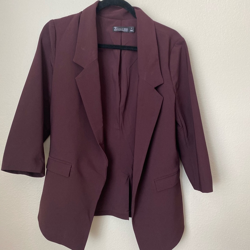 NY&C Burgundy Blazer